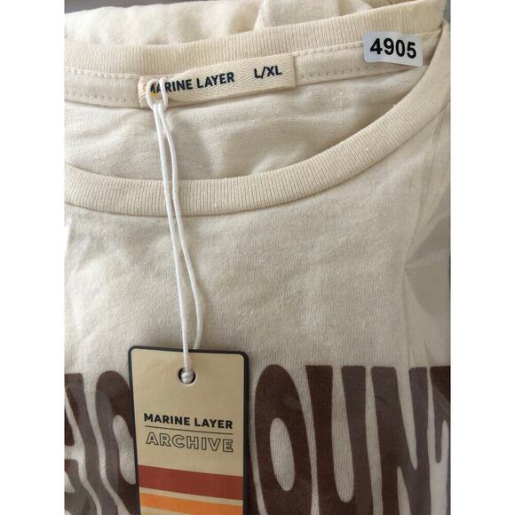 Marine Layer Graphic Tee Magic Mountain Graphic Long Sleeve T-Shirt NWT L / XL - Picture 7 of 7